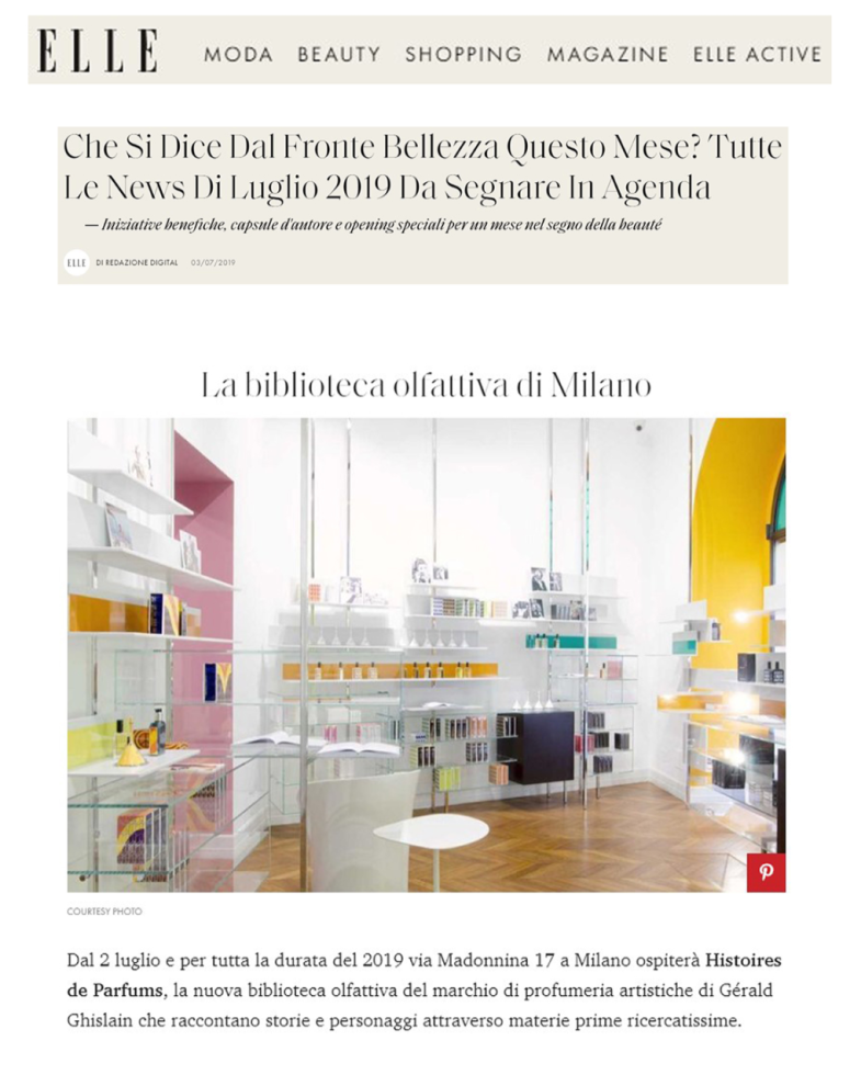 Histoires des Parfums - PopUp Store @ Milan