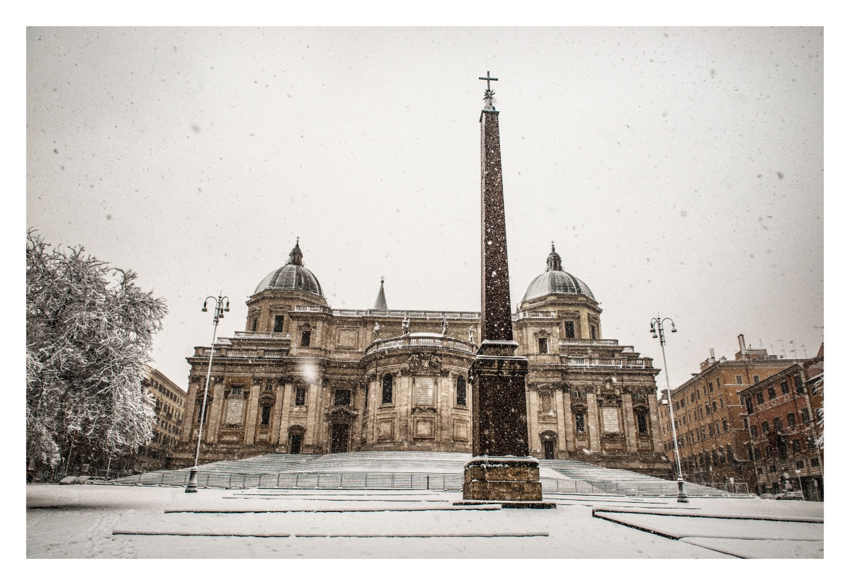 La neve su Roma